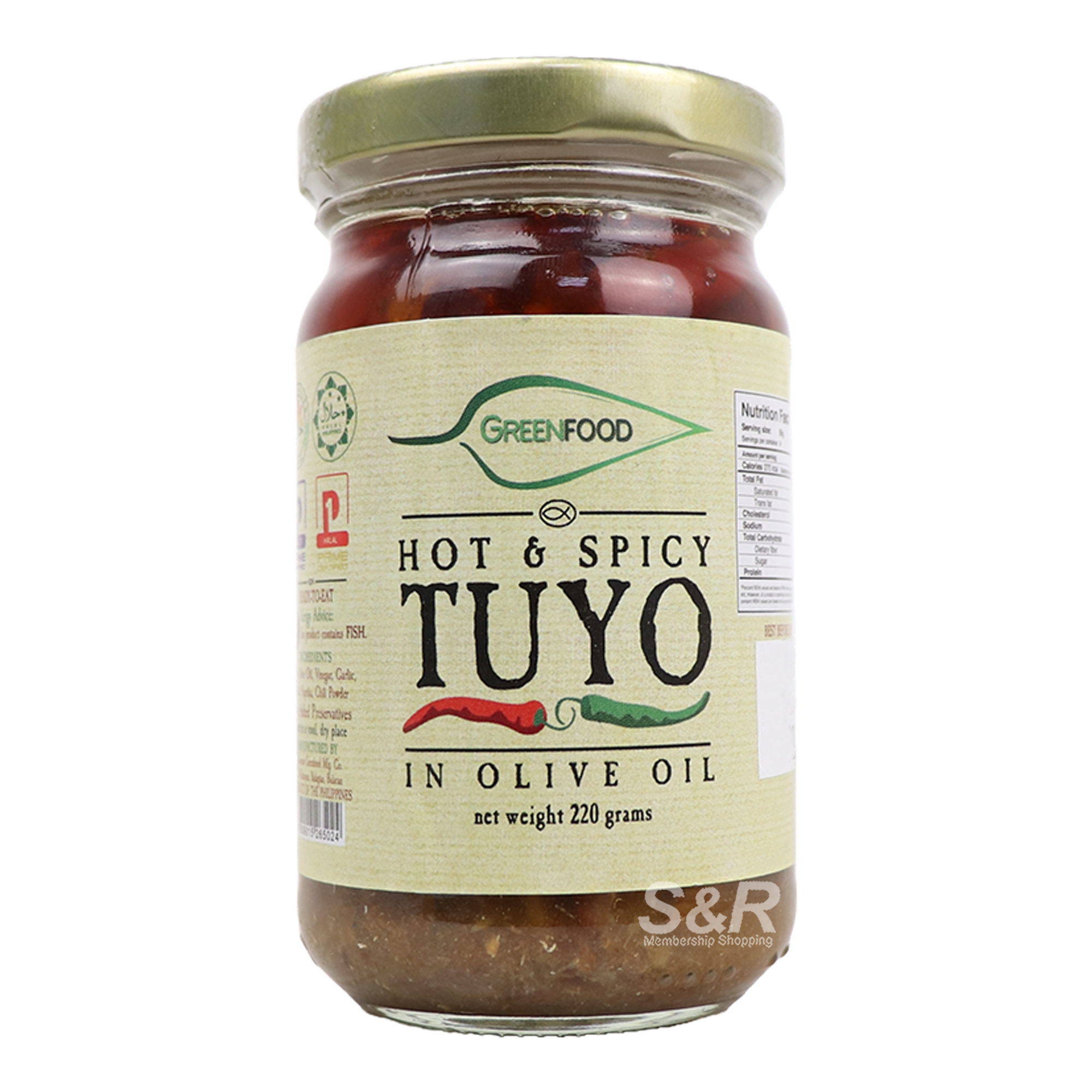 Green Food Hot & Spicy Tuyo in Olive Oil 200g